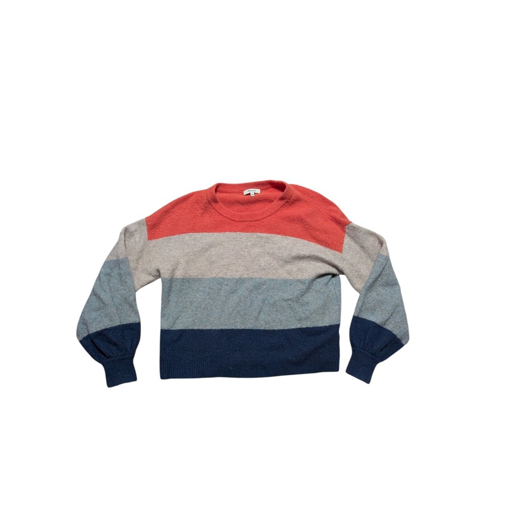 Madewell Sweater Womens S Striped Payton Pullover Coziest Yarn Wool Blend